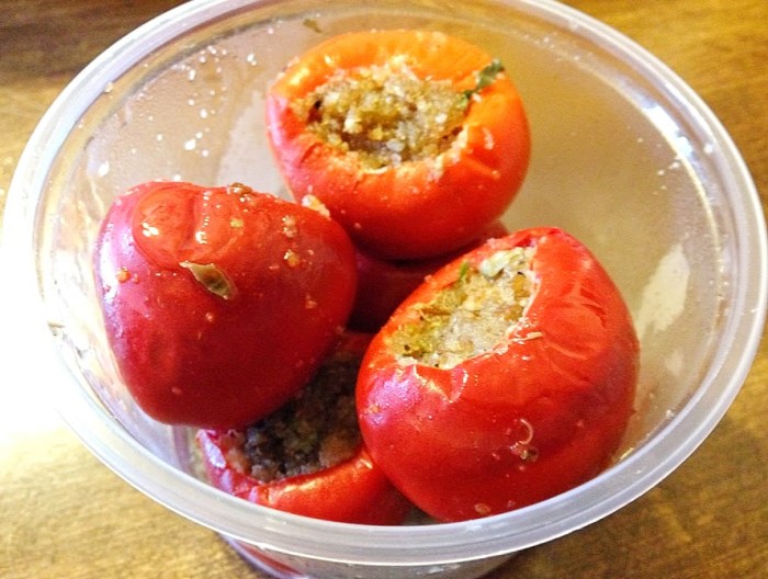 Marinated stuffed cherry peppers