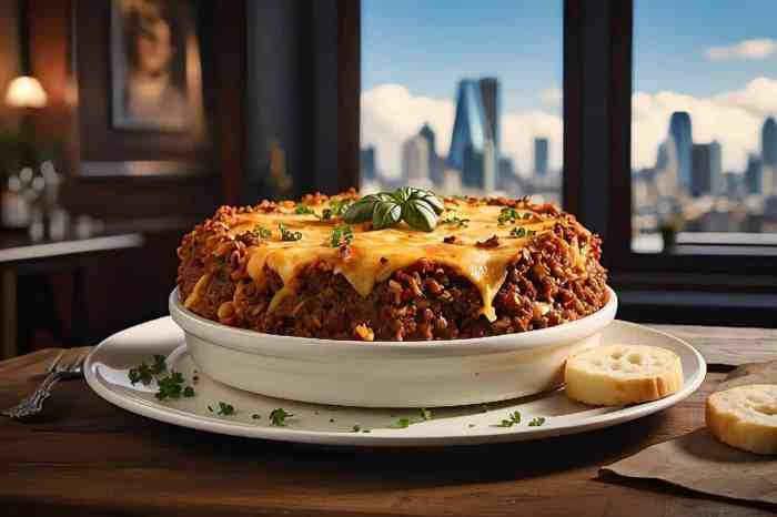 Retro ground beef casserole with biscuits