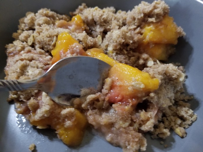 Easy peach crisp ii