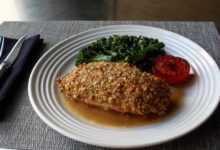 Walnut crusted chicken breast