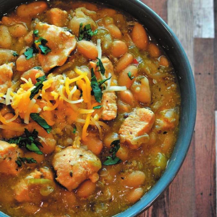 Instant pot yardbird chili with white beans