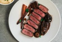 Venison tips and rice