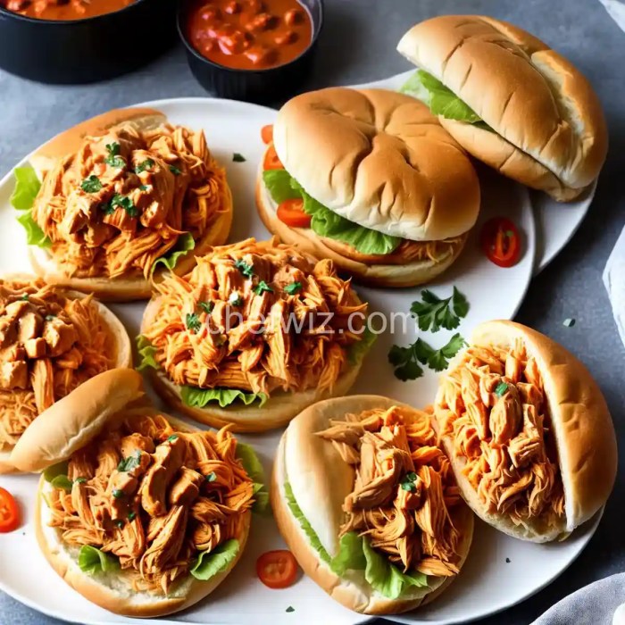 Slow cooker buffalo chicken sandwiches