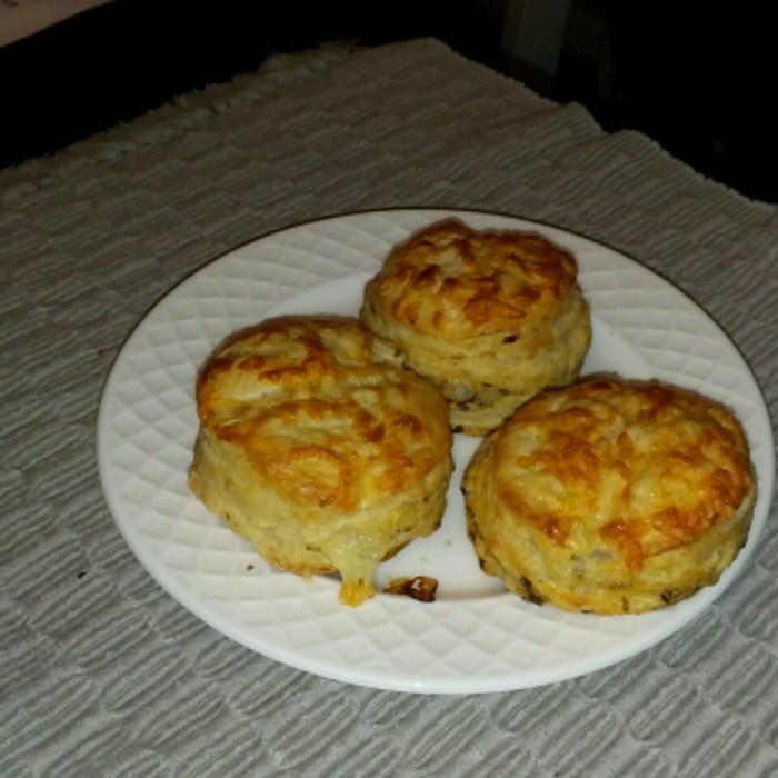 Irish cheddar spring onion biscuits