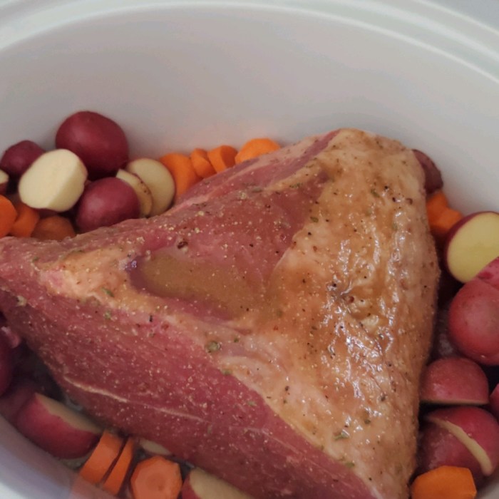 Three packet slow cooker roast