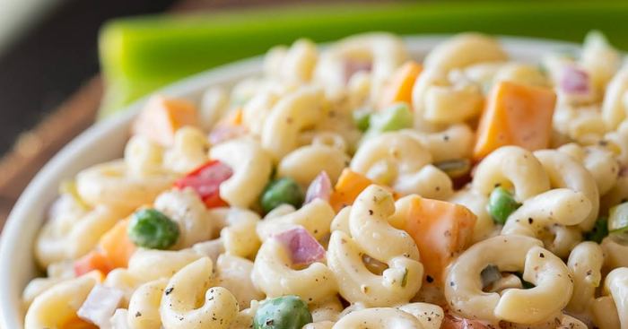 Cheddar and macaroni salad