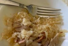 Shredded pork and sauerkraut