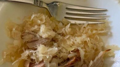 Shredded pork and sauerkraut