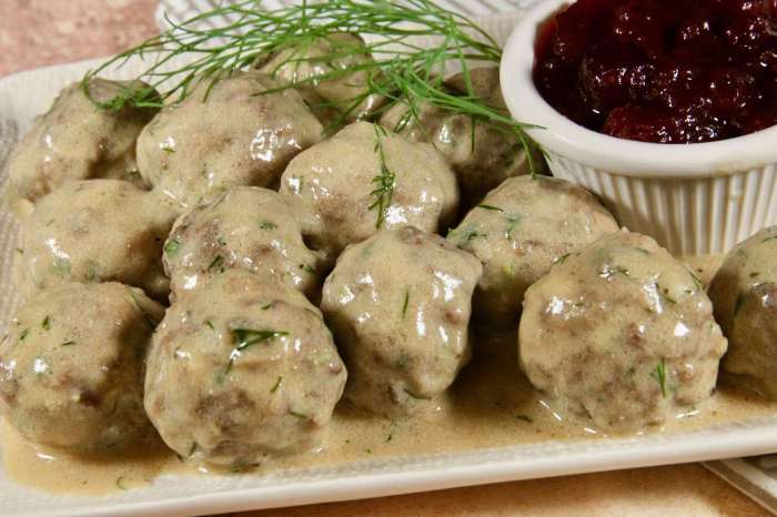 Swedish meatballs with creamy dill sauce