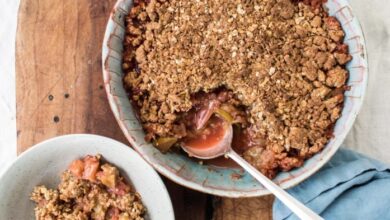 First prize strawberry rhubarb crisp