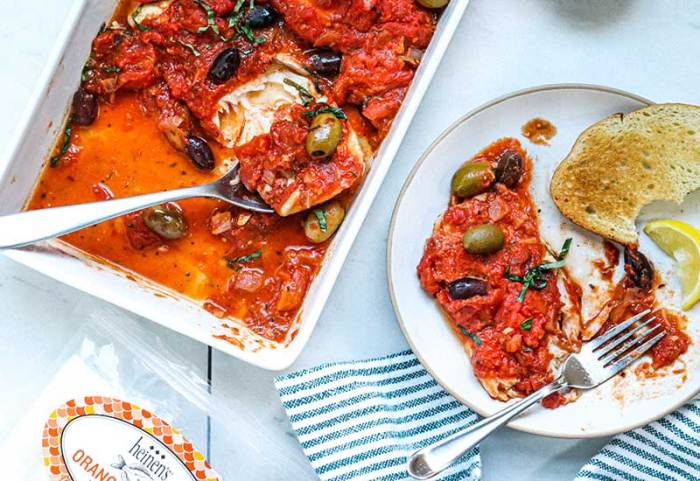 Baked orange roughy italian style