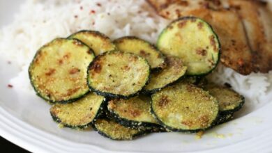 Easy pan fried zucchini