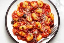 Gnocchi with cherry tomato sauce