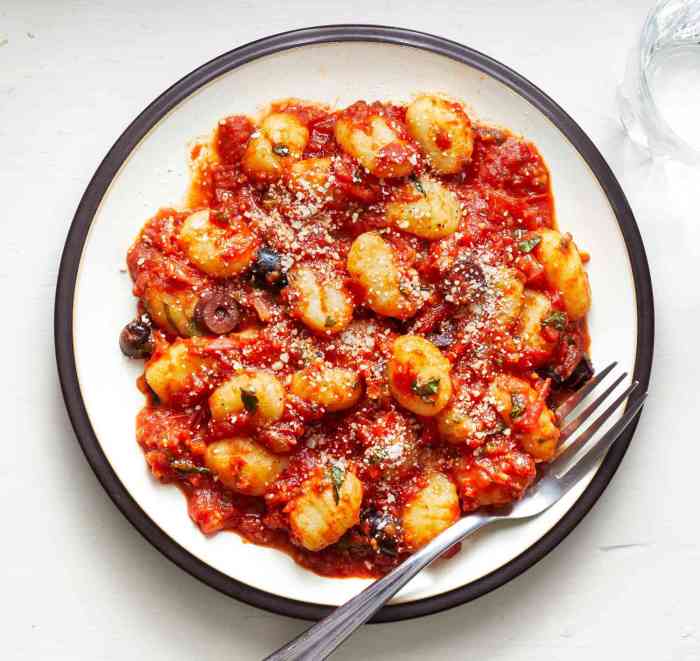 Gnocchi with cherry tomato sauce