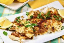 Air fryer tilapia with fresh lemon pepper