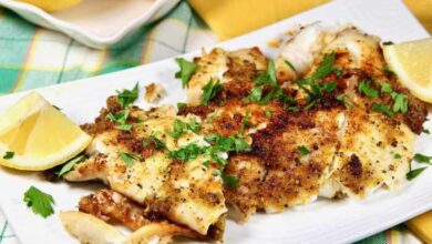 Air fryer tilapia with fresh lemon pepper