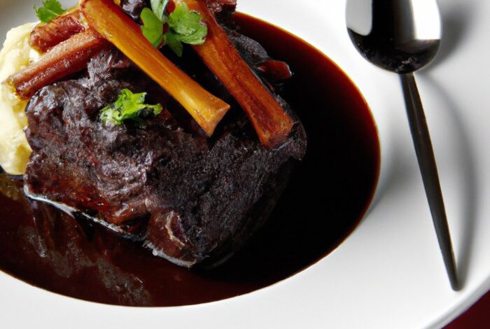 Slow cooked german short ribs