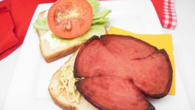 Air fried bologna sandwich