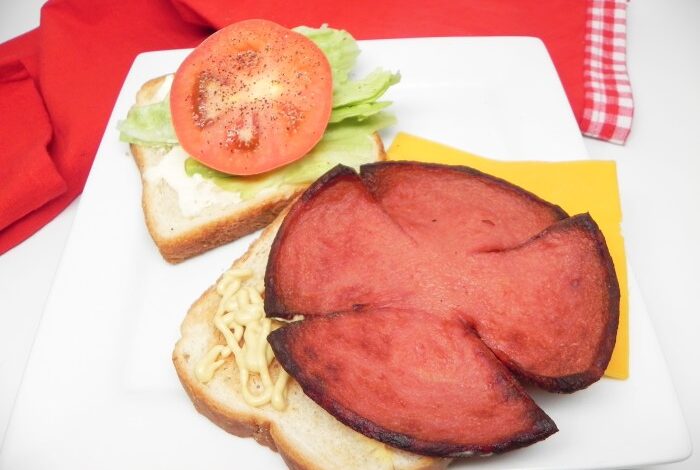 Air fried bologna sandwich
