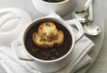 French onion soup with port wine