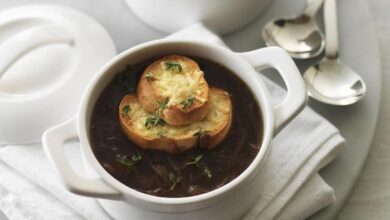 French onion soup with port wine