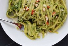 Easy basil pesto with almonds