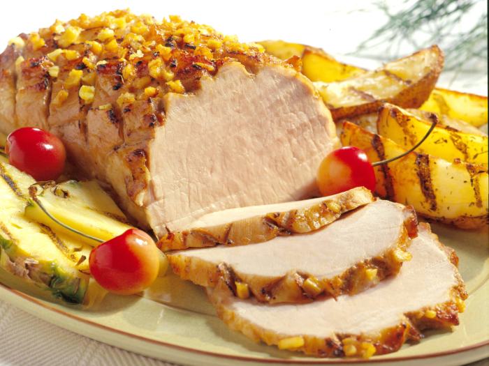 Grilled brined pork tenderloin