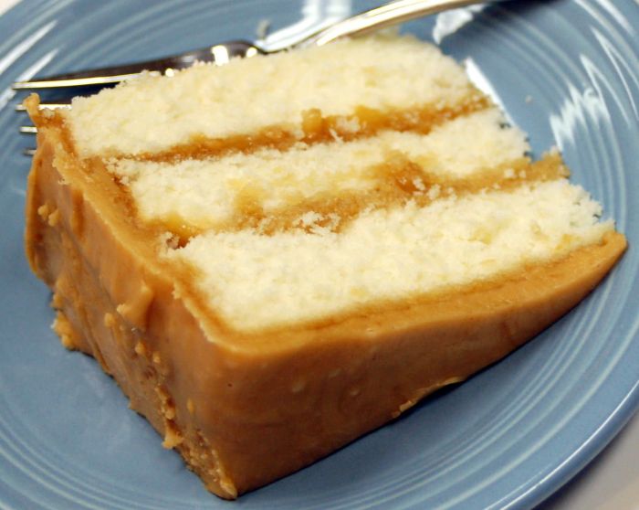 Three layer caramel cake