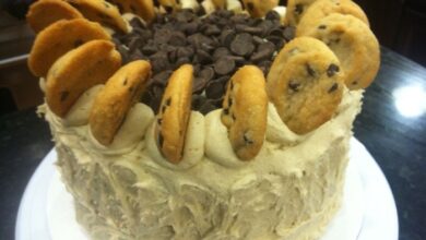 Chocolate chip cookie layer cake