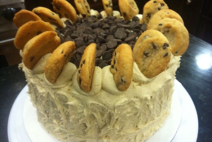 Chocolate chip cookie layer cake