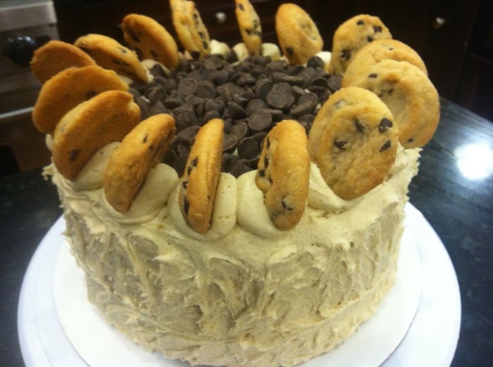 Chocolate chip cookie layer cake