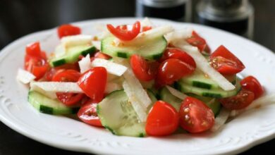 Summer cucumber jicama salad