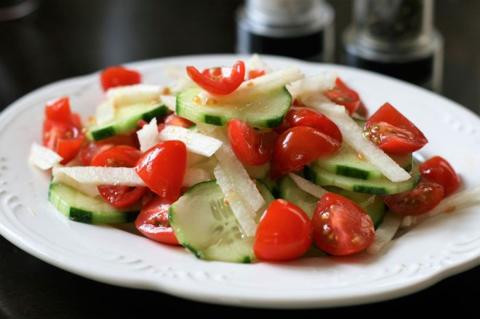 Summer cucumber jicama salad