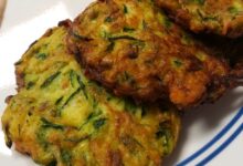 Zucchini parmesan cheese fritters