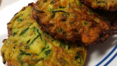 Zucchini parmesan cheese fritters