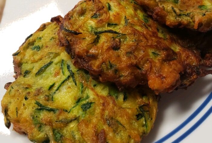 Zucchini parmesan cheese fritters