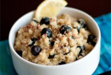 Blueberry lemon breakfast quinoa