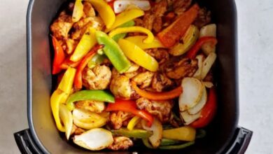 Air fryer chicken fajitas