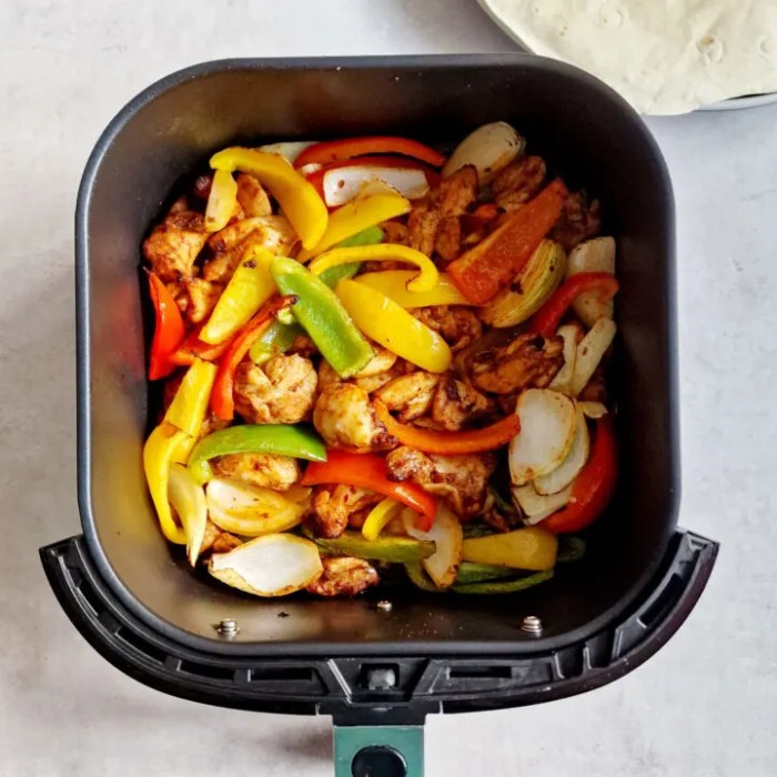 Air fryer chicken fajitas