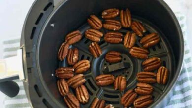 Air fryer sugared pecans