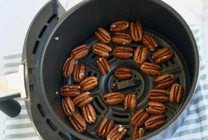 Air fryer sugared pecans