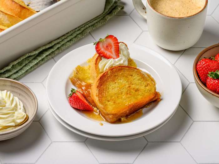 Overnight eggnog french toast