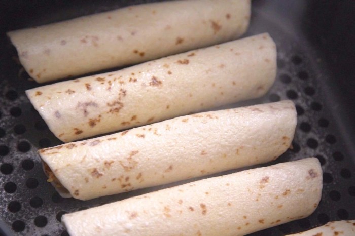 Air fryer chicken taquitos