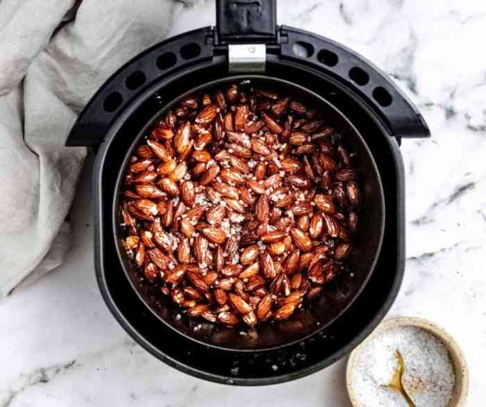 Air fryer roasted almonds