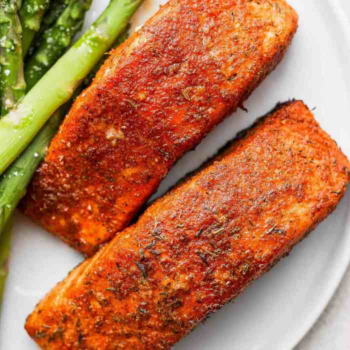 Air fried bang bang salmon