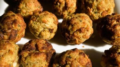 Air fryer stuffing balls