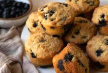 Almond flour blueberry muffins