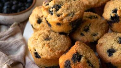 Almond flour blueberry muffins