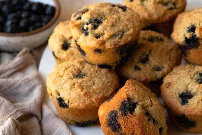 Almond flour blueberry muffins