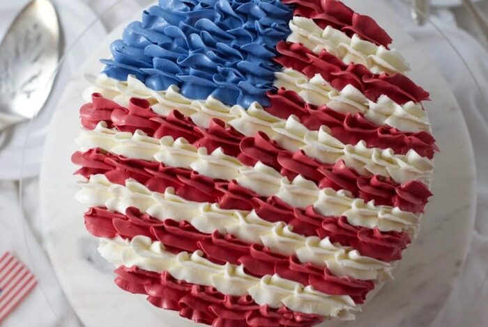 All american flag cake